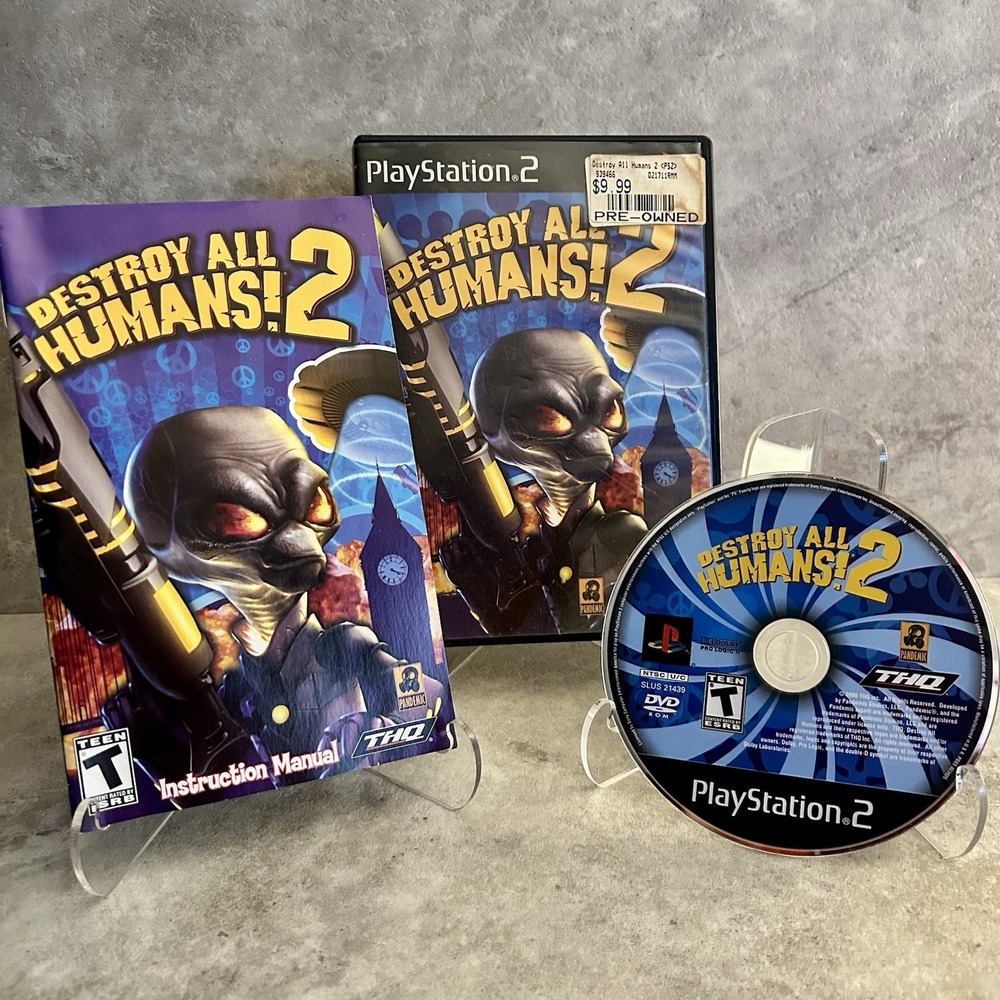 Destroy All Humans 2 PlayStation 2 PS2 Complete w/ Manual CIB Tested